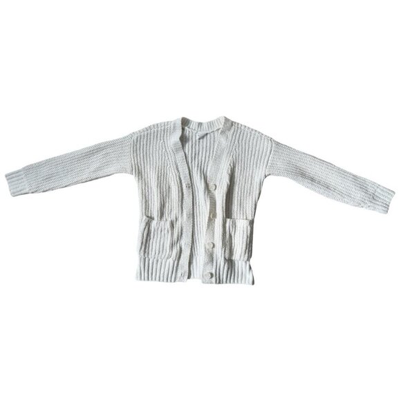 Abercrombie Kids White Knit Button-Front Cardigan - Size 9 - Picture 1 of 4
